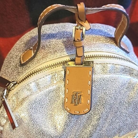 2/$20 Tommy Hilfiger Metallic Gold Backpack - Picture 2 of 7
